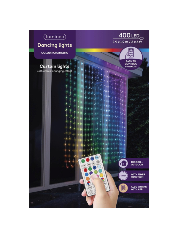 Rideau Lumineux LED RGB Extérieur 400 LED : Créez un Mur de Lumière Spectaculaire pour Noël
