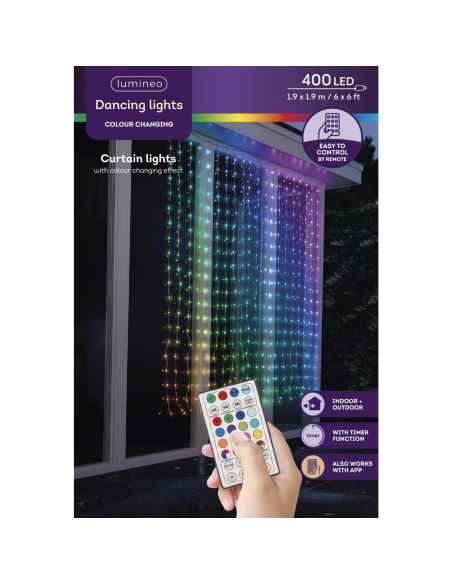 Rideau Lumineux LED RGB Extérieur 400 LED : Créez un Mur de Lumière Spectaculaire pour Noël
