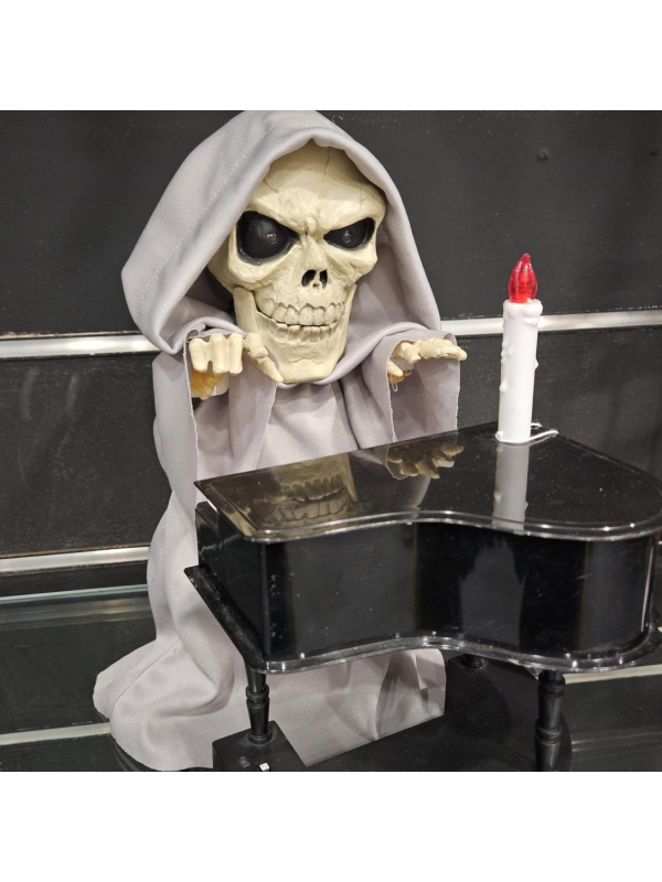 Automate squelette au piano Halloween (32 x 15...