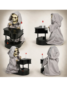Automate squelette au piano Halloween (32 x 15 cm –... 2