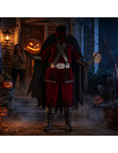 Automate Cavalier sans tête Halloween (taille humaine – son, lumière et mouvement)