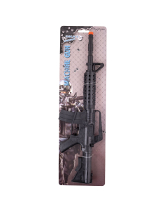 Fusil factice noir avec effet son – Accessoire déguisement police / militaire 48,5 cm 2