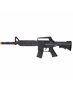 Fusil factice noir avec effet son – Accessoire déguisement police / militaire 48,5 cm