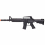 Fusil factice noir avec effet son – Accessoire déguisement police / militaire 48,5 cm