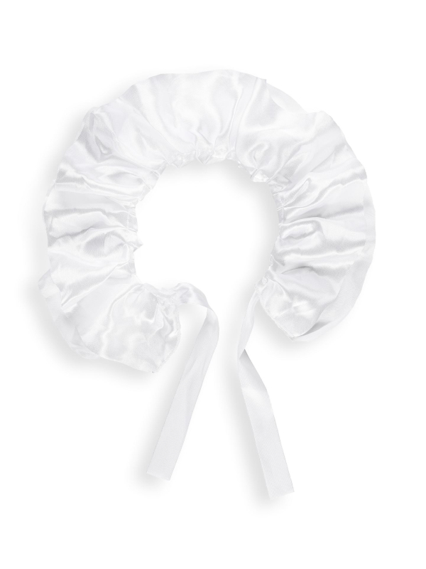 Collerette blanche satin à volants – Col...