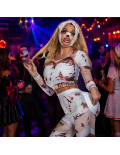 Déguisement Chirurgie Bâclée Femme – Costume sanglant Halloween