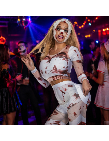 Déguisement Chirurgie Bâclée Femme – Costume sanglant Halloween