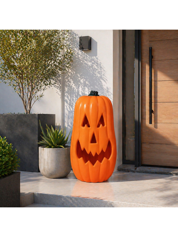 Citrouille Halloween LED 68 cm : une présence lumineuse qui transforme votre décor
