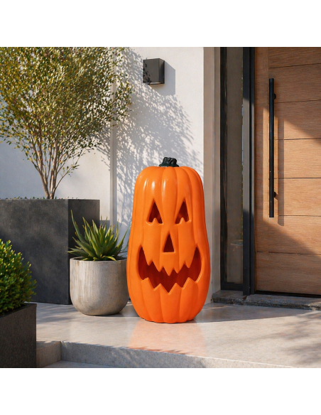 Citrouille Halloween LED 68 cm : une présence lumineuse qui transforme votre décor