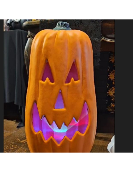 Citrouille Halloween LED 68 cm : une présence lumineuse qui transforme votre décor