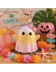 Fantôme Souriant en Résine (20 cm) – Décoration Halloween et Summerween 2