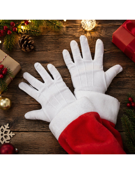 Gants Blancs de Père Noël - Le Détail Qui Fait Toute la Différence