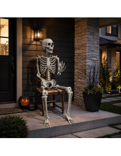 Squelette articulé géant Halloween (212 cm – squelette réaliste modulable) 2