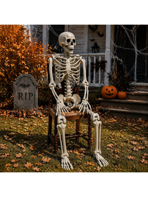 Squelette articulé géant Halloween (212 cm – squelette réaliste modulable)