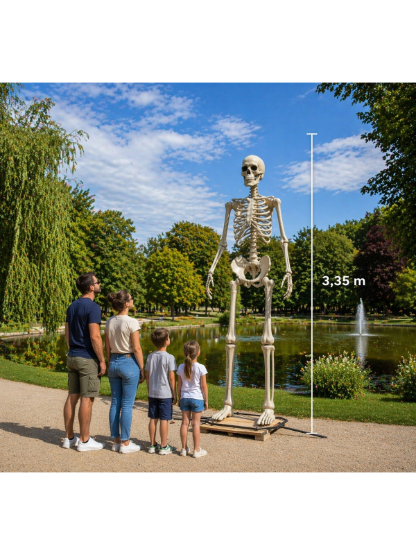 Décoration Géante Halloween : Squelette XXL de 3.35 mètres