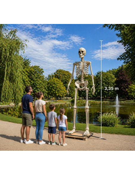Décoration Géante Halloween : Squelette XXL de 3.35 mètres