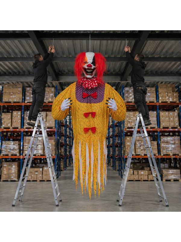Clown Géant à Suspendre 3 m – Décoration Halloween XXL Terrifiante
