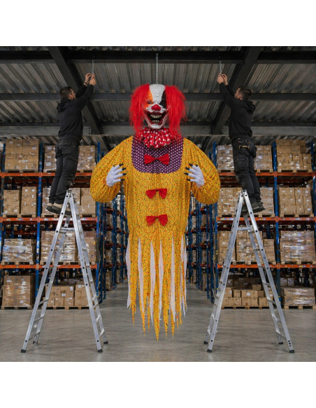 Clown Géant à Suspendre 3 m – Décoration Halloween XXL Terrifiante