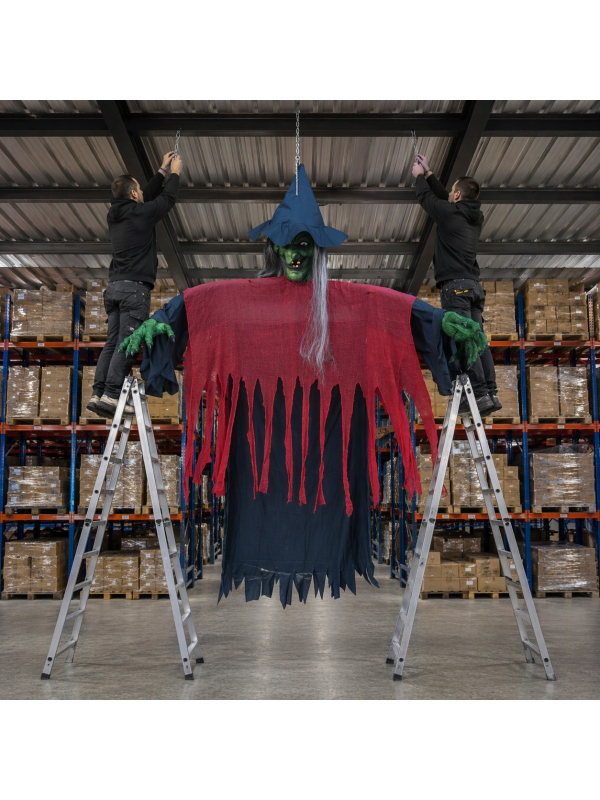Sorcière Géante à Suspendre 3M : Décoration Halloween Extérieur