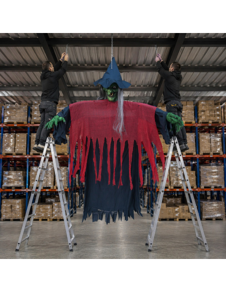 Sorcière Géante à Suspendre 3M : Décoration Halloween Extérieur