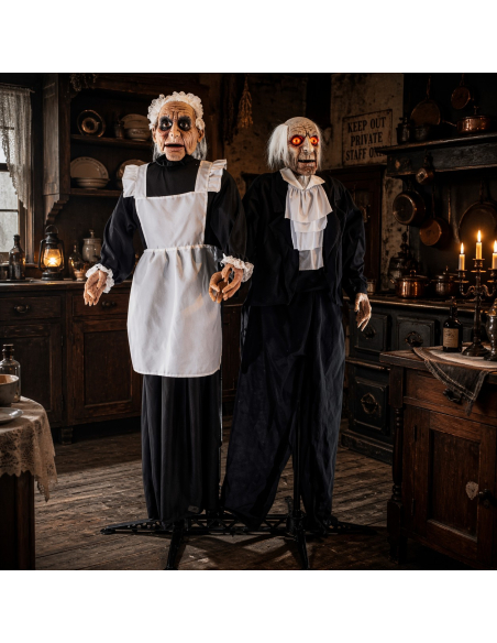 Automate Halloween femme de chambre et majordome : 135 cm