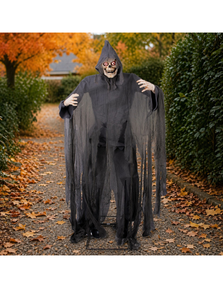 Automate Halloween Faucheuse Squelette Animée 180 cm Terrifiante