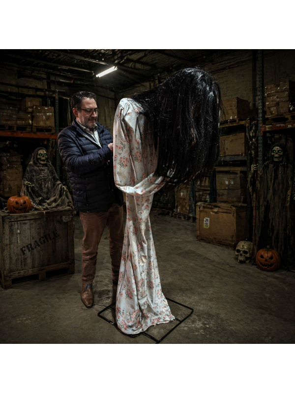 Automate Halloween Fille Zombie Dévoreuse 200 cm – Sursaut, Son et Lumière