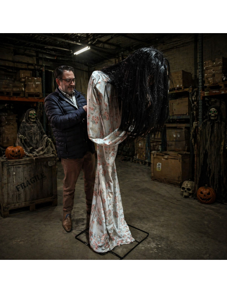 Automate Halloween Fille Zombie Dévoreuse 200 cm – Sursaut, Son et Lumière