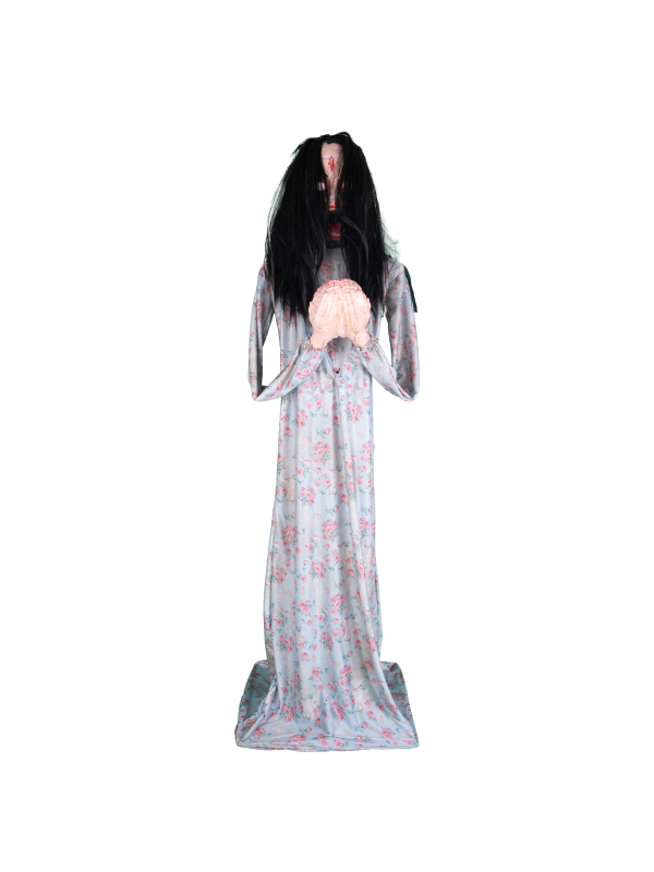 Automate Halloween Fille Zombie Dévoreuse 200 cm – Sursaut, Son et Lumière