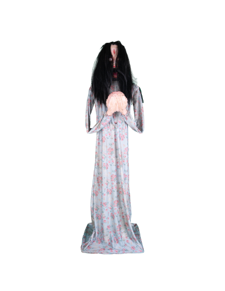 Automate Halloween Fille Zombie Dévoreuse 200 cm – Sursaut, Son et Lumière