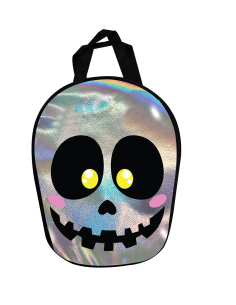 Sac à bonbons Halloween crâne brillant pour enfant 2