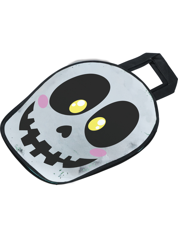Sac à bonbons Halloween crâne brillant pour enfant