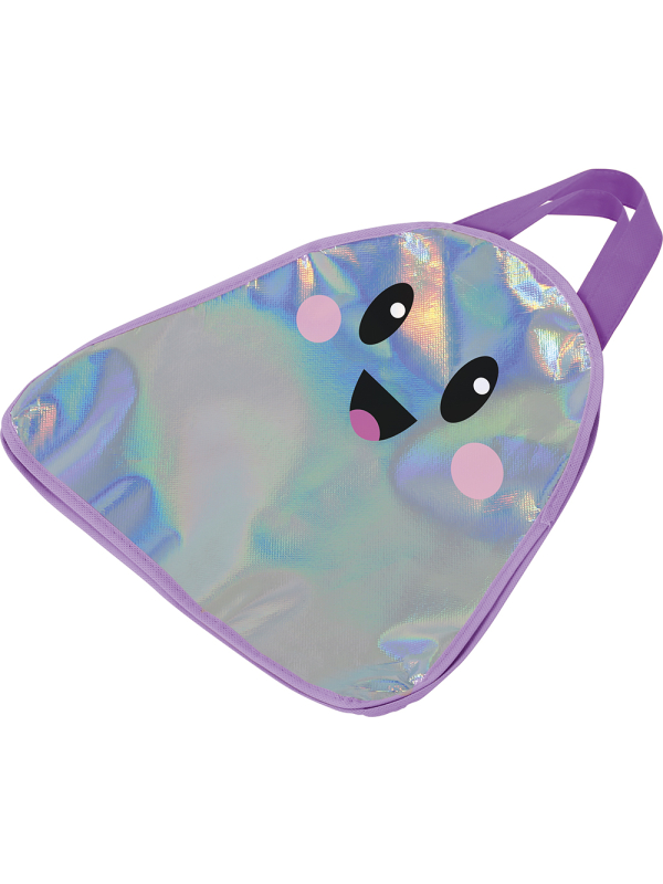 Sac Halloween enfant fantôme métallisé holographique 31 cm – sac à bonbons girly