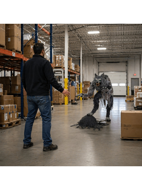 Automate effrayant Loup Garou animé Halloween