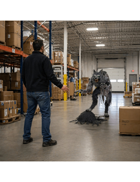 Automate effrayant Loup Garou animé Halloween