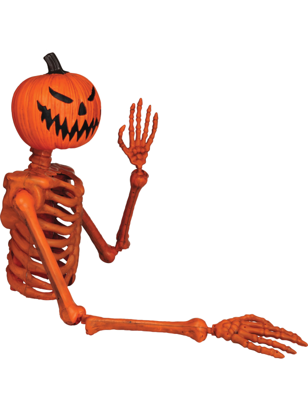Squelette Citrouille Surgissant de la Tombe – Décoration Halloween Effrayante 122 cm