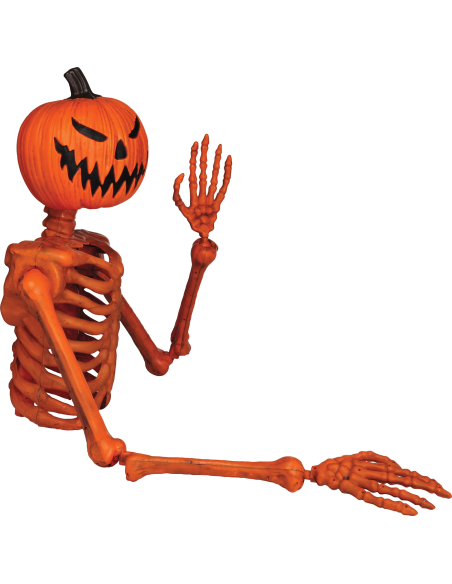 Squelette Citrouille Surgissant de la Tombe – Décoration Halloween Effrayante 122 cm