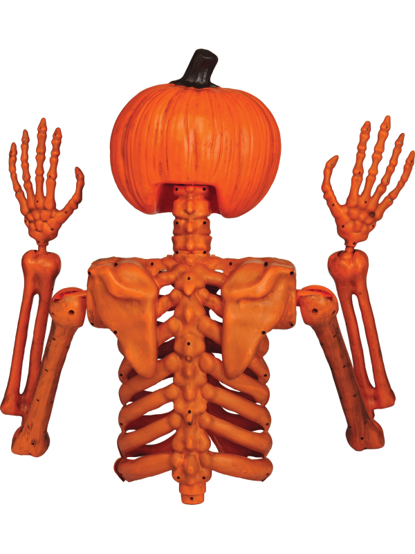 Squelette Citrouille Surgissant de la Tombe – Décoration Halloween Effrayante 122 cm