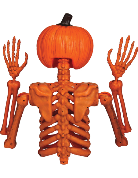 Squelette Citrouille Surgissant de la Tombe – Décoration Halloween Effrayante 122 cm