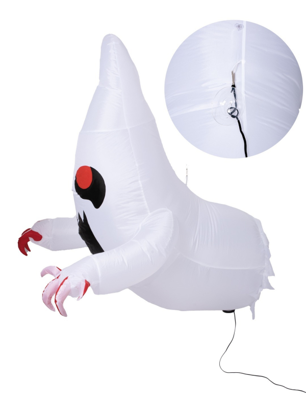 Fantôme Gonflable pour Fenêtre Lumineux 105 cm – Décoration Halloween