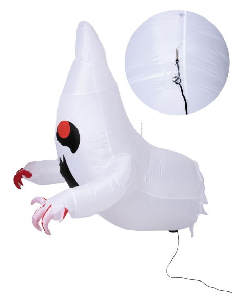 Fantôme Gonflable pour Fenêtre Lumineux 105 cm – Décoration Halloween