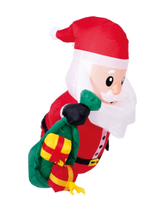Père Noël gonflable pour fenêtre - lumineux - 105c 2