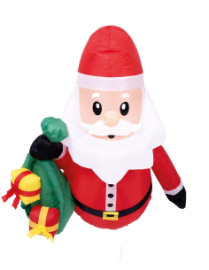 Père Noël gonflable pour fenêtre - lumineux - 105c
