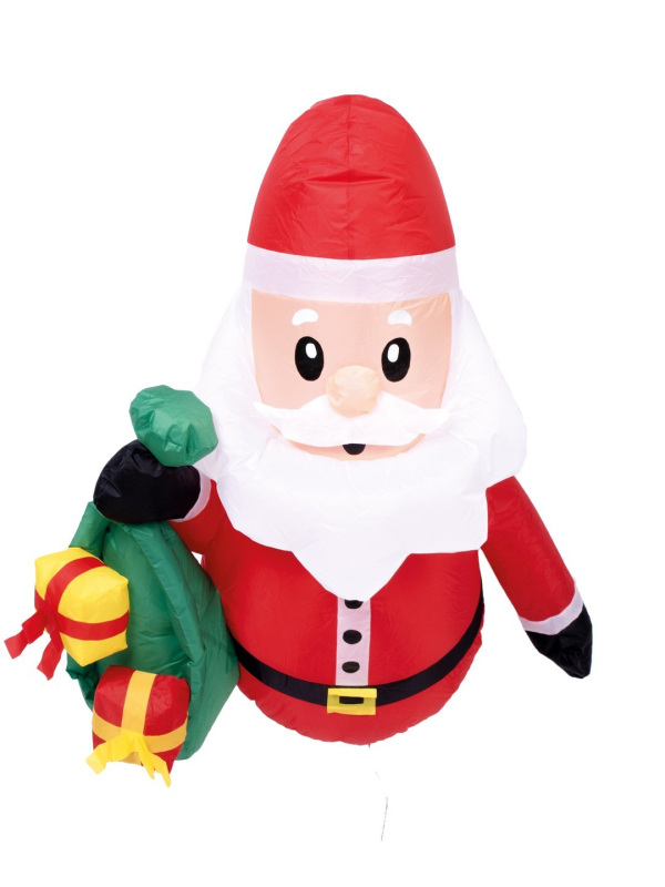Père Noël gonflable pour fenêtre - lumineux - 105c