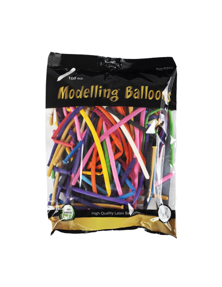 100 Ballons à Modeler Multicolores – Ballons Sculptures 150 cm