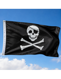 Grand Drapeau Pirate 152 x 91 cm – Tête de Mort