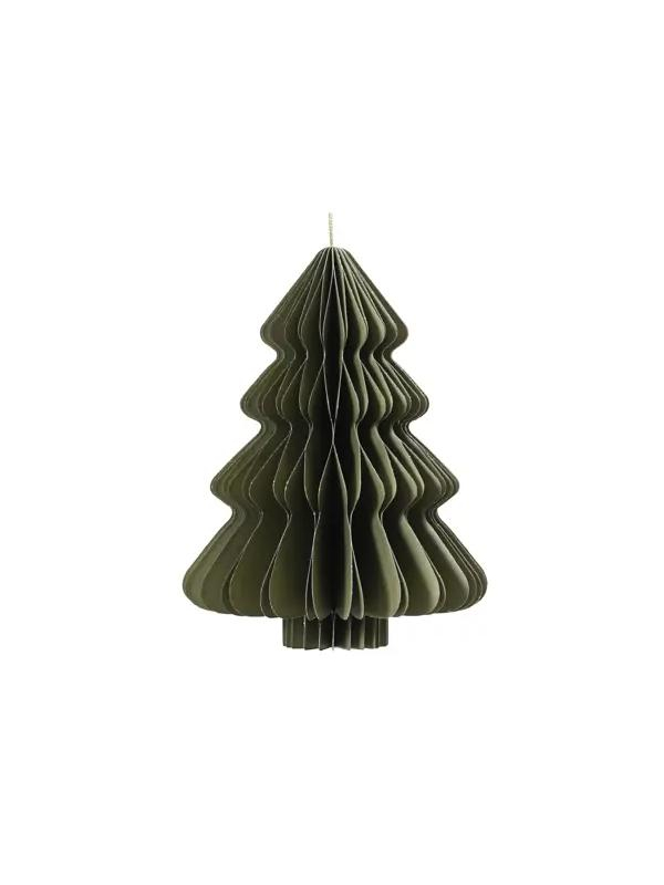 Sapin de Noël en papier alvéolé vert 20 cm : une décoration moderne et élégante