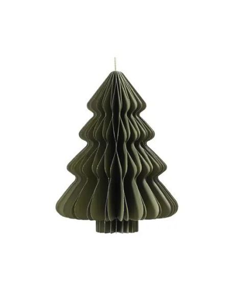 Sapin de Noël en papier alvéolé vert 20 cm : une décoration moderne et élégante