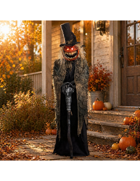 Automate Halloween Géant Gardien des Citrouilles 213 cm Animé