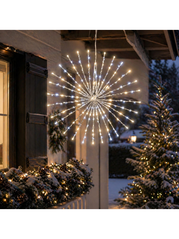 Étoile lumineuse de Noël extérieure 45 cm – 264 LED blanc chaud & froid